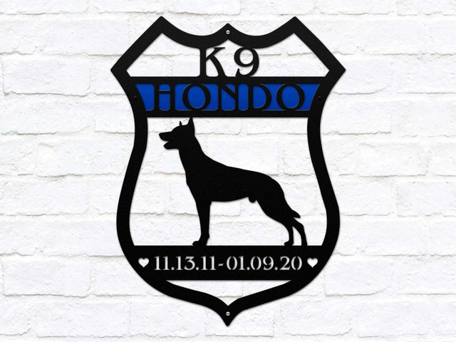 Personalized Police K9 Badge Sign – Custom Made for You - HouseSensationsArt