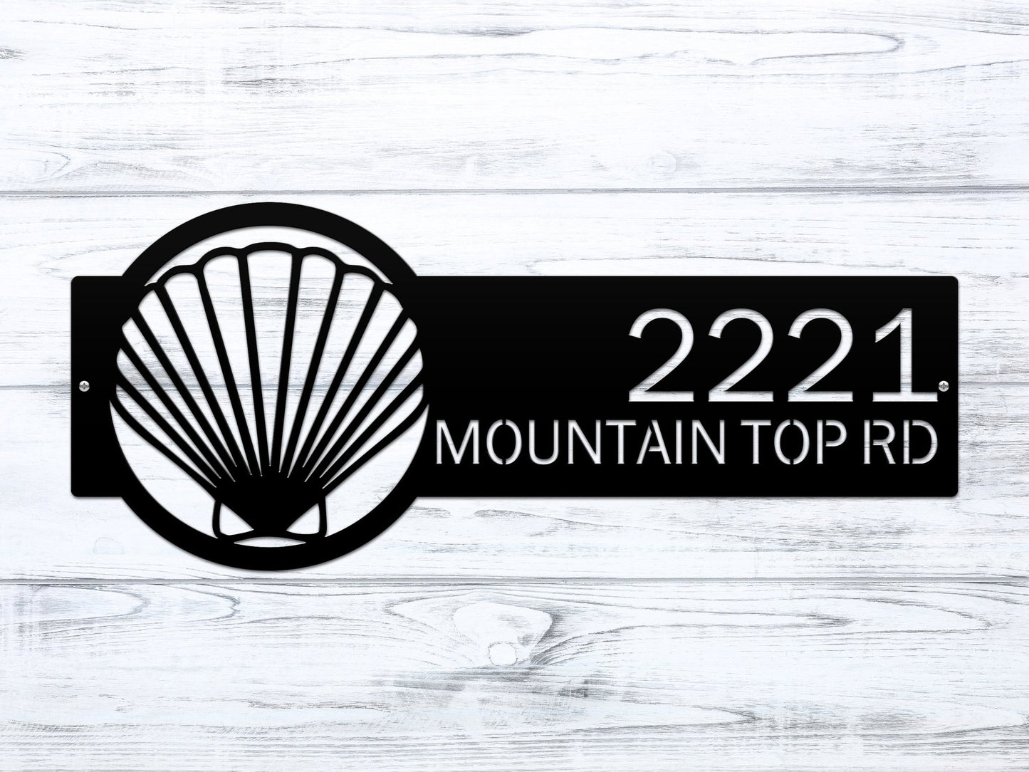 Personalized Seashell Address Sign – Custom House Numbers & Street Name Sign – Weather - Resistant Outdoor Address Signs for Home Décor & Housewarming Gift - HouseSensationsArt