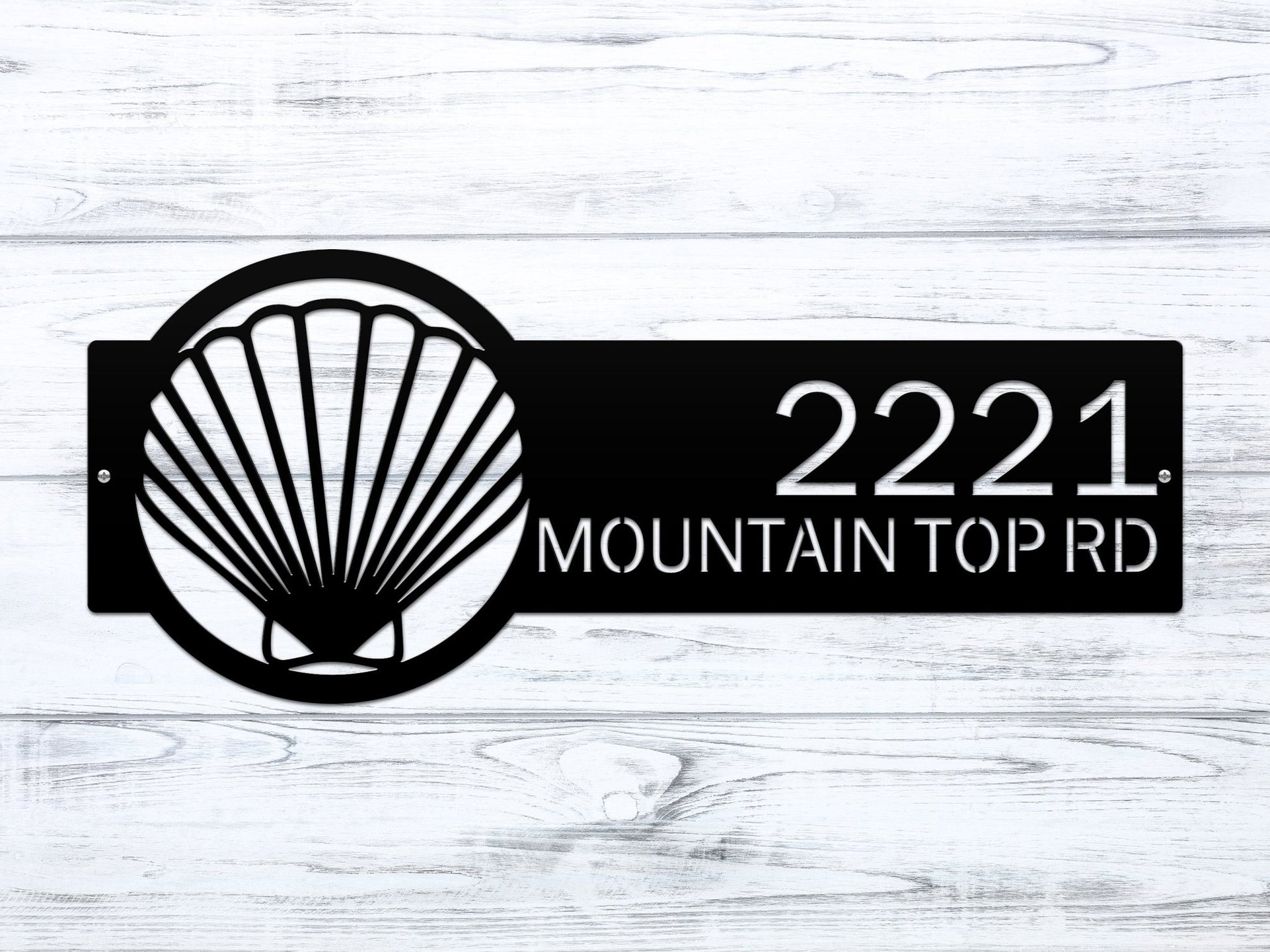 Personalized Seashell Address Sign – Custom House Numbers & Street Name Sign – Weather - Resistant Outdoor Address Signs for Home Décor & Housewarming Gift - HouseSensationsArt