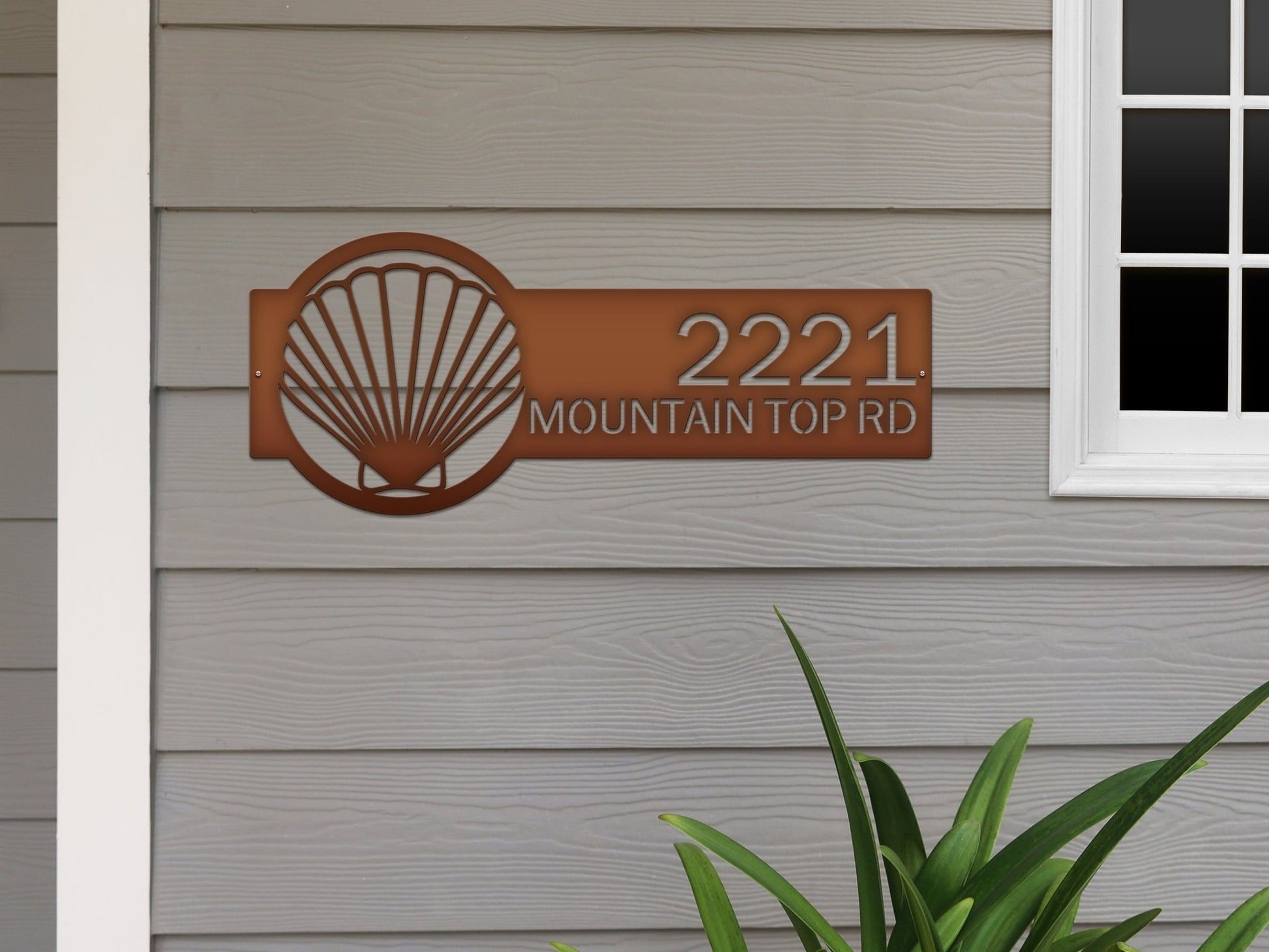 Personalized Seashell Address Sign – Custom House Numbers & Street Name Sign – Weather - Resistant Outdoor Address Signs for Home Décor & Housewarming Gift - HouseSensationsArt