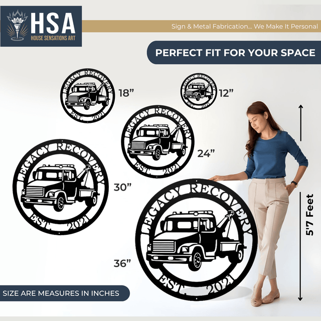 Personalized Tow Truck Signs – Custom Metal Wall Decor & Gifts - HouseSensationsArt