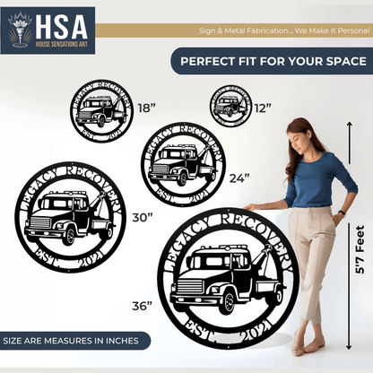 Personalized Tow Truck Signs – Custom Metal Wall Decor & Gifts - HouseSensationsArt