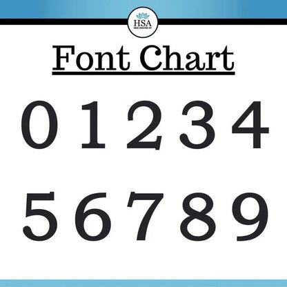 Personalized Vertical Address Sign with Modern Metal Numbers - HouseSensationsArt
