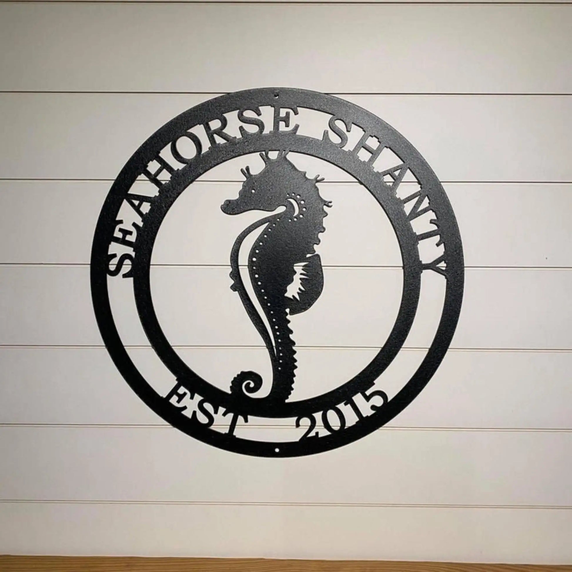 Personalized Seahorse Sign Nautical Decor House Sensations Art