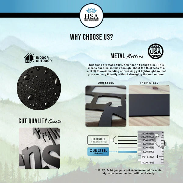 We use 14-gauge American steel, which is stronger and more durable than the 18–24 gauge metal used by competitors.