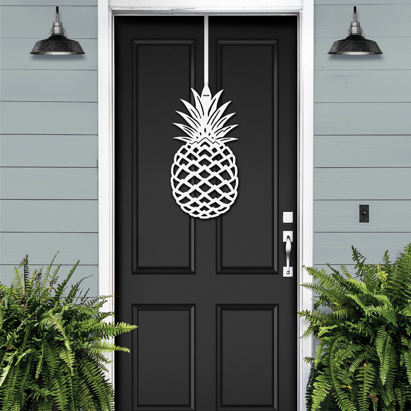 Pineapple Front Door Wreath - Customizable Metal Door Decor - Personalized Welcome Sign - Durable, Rust - Resistant, Perfect for Home, Porch, and Garden – Unique Seasonal Gift - HouseSensationsArt
