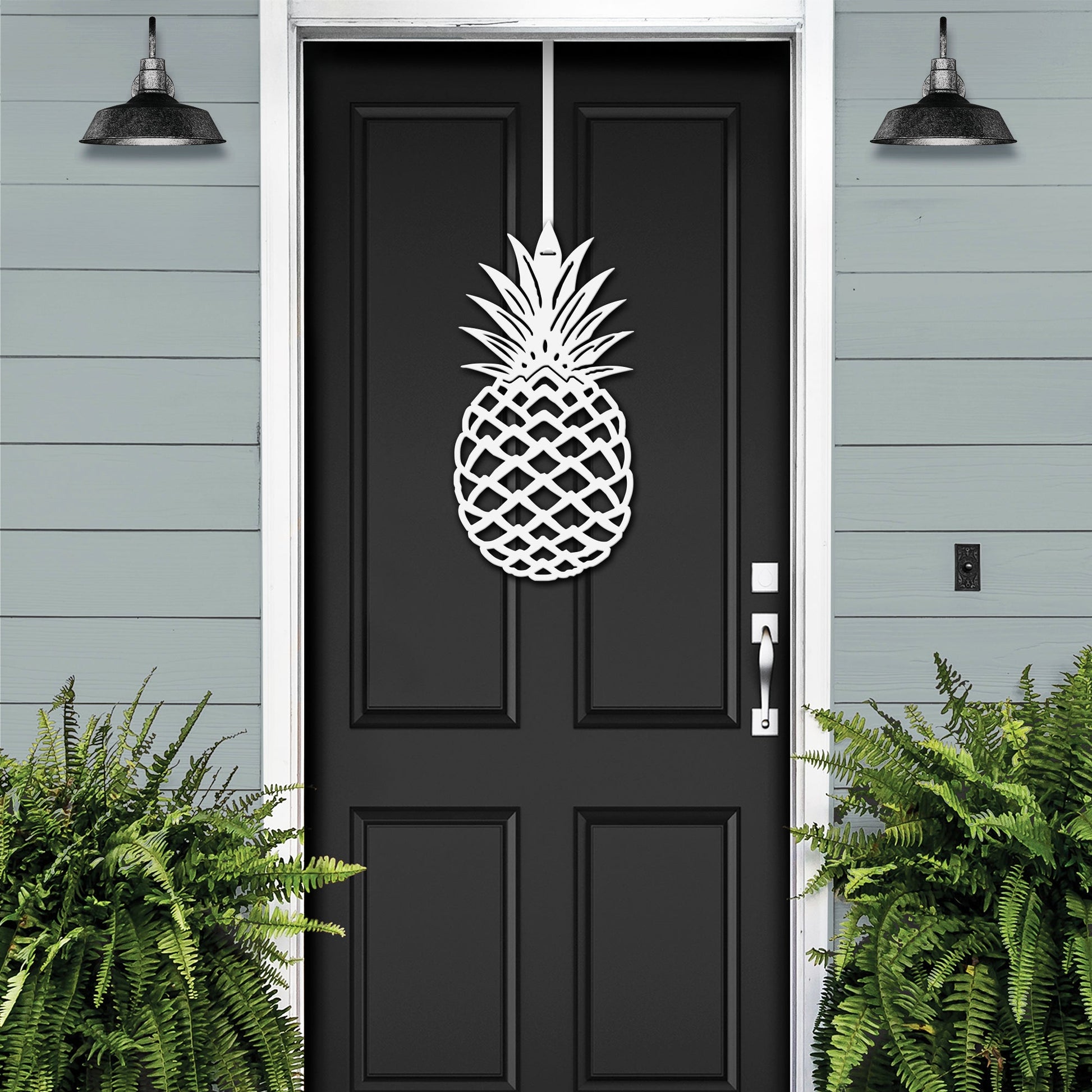 Pineapple Front Door Wreath - Customizable Metal Door Decor - Personalized Welcome Sign - Durable, Rust - Resistant, Perfect for Home, Porch, and Garden – Unique Seasonal Gift - HouseSensationsArt