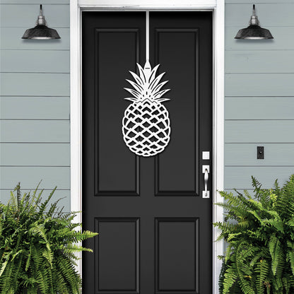 Pineapple Front Door Wreath - Customizable Metal Door Decor - Personalized Welcome Sign - Durable, Rust - Resistant, Perfect for Home, Porch, and Garden – Unique Seasonal Gift - HouseSensationsArt
