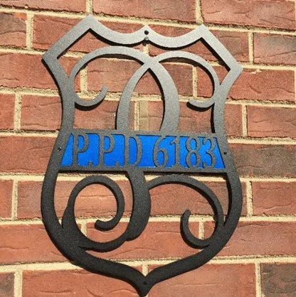 Police Officer Badge – Personalized Metal Sign for Gifts & Decor - HouseSensationsArt