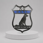Personalized K9 Police Badge Sign — Custom Law Enforcement Metal Wall Art