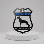 Letrero personalizado de insignia K9 de la policía — Decoración metálica de pared personalizada