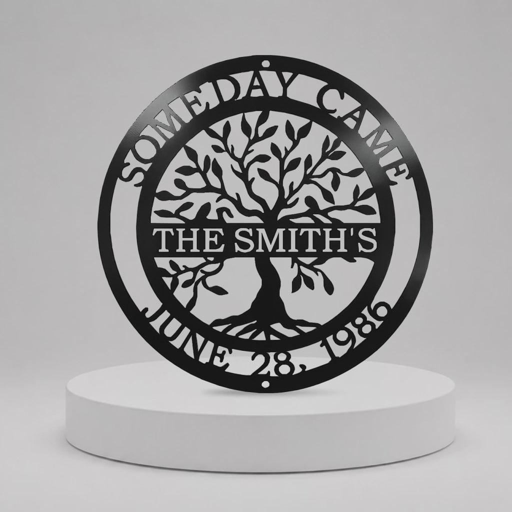 Custom Tree of Life Metal Sign – Family Name Wall Décor