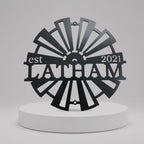 Personalized Metal Sign — Custom Windmill Farmhouse Decor