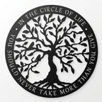 Tree of Life Quote Metal Wall Decor – Custom Inspirational Tree Design Art