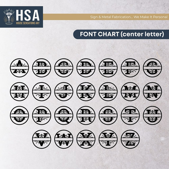 Round Regal Monogram – Personalized Family Name Wall Art - HouseSensationsArt