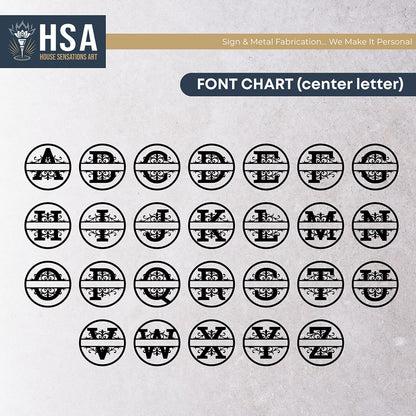 Round Regal Monogram – Personalized Family Name Wall Art - HouseSensationsArt