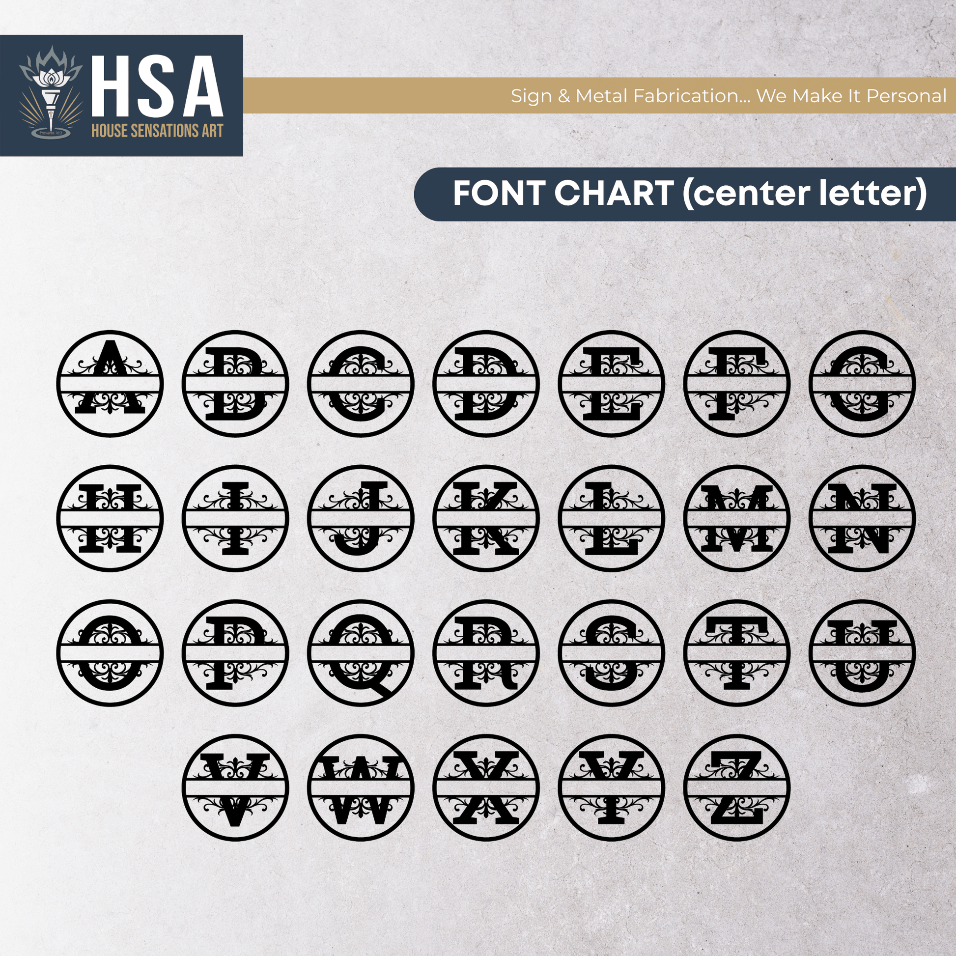 Round Regal Monogram – Personalized Family Name Wall Art - HouseSensationsArt