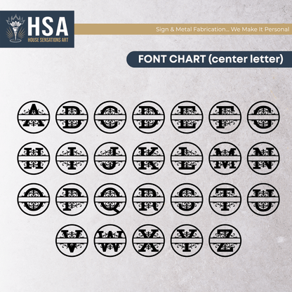 Round Regal Monogram – Personalized Family Name Wall Art - HouseSensationsArt