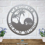 Sunset Beach Sign – Personalized Coastal Metal Wall Art & Decor - HouseSensationsArt