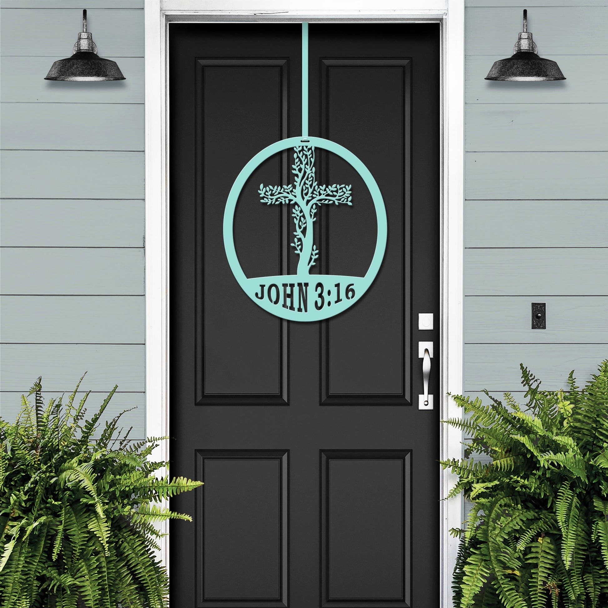 Tree of Life Cross Family Name Signs – Personalized Metal Wall Art - HouseSensationsArt