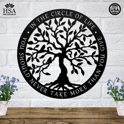TREE of Life Metal Wall Decor Sign - Personalized Metal Wall Art - Metal Sign for Home, Office, Indoor/Outdoor Wall Décor - Unique Gift Idea - HouseSensationsArt