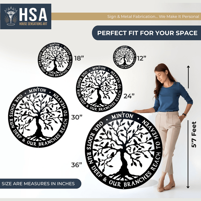 Tree of Life with Inspirational Quote - In the Circle of Life - HouseSensationsArt