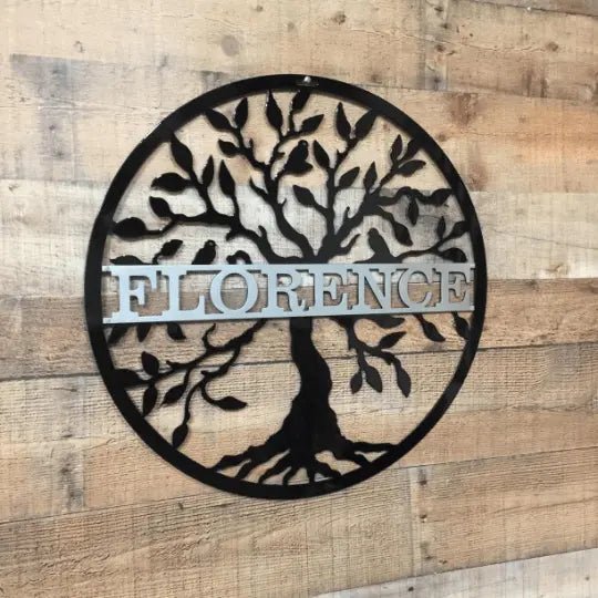 Two - Color Tree of Life with Family Name - HouseSensationsArt
