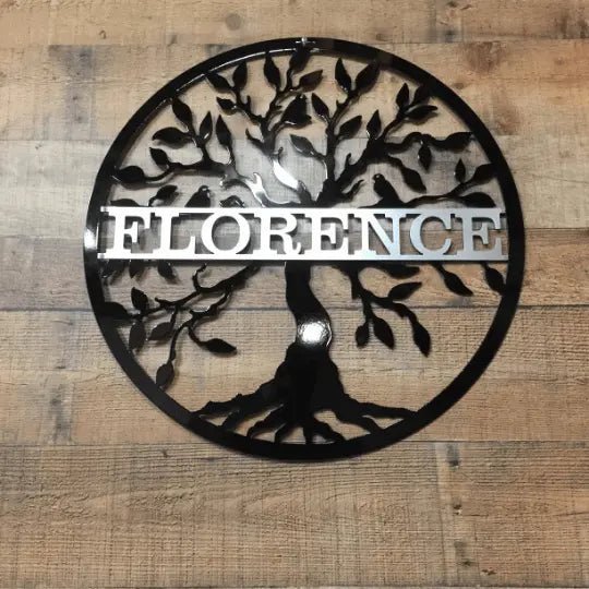 Two - Color Tree of Life with Family Name - HouseSensationsArt