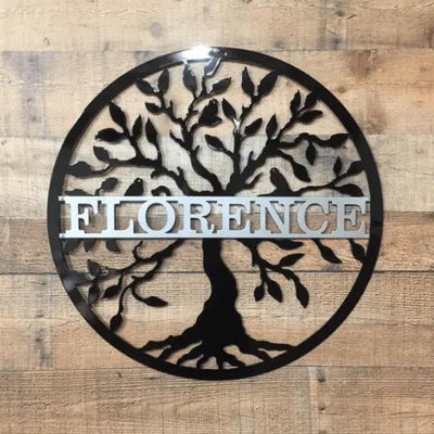 Two - Color Tree of Life with Family Name - HouseSensationsArt