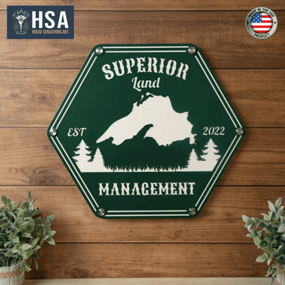 Two - Layer Business Logo Sign with Custom Backplate Design - HouseSensationsArt