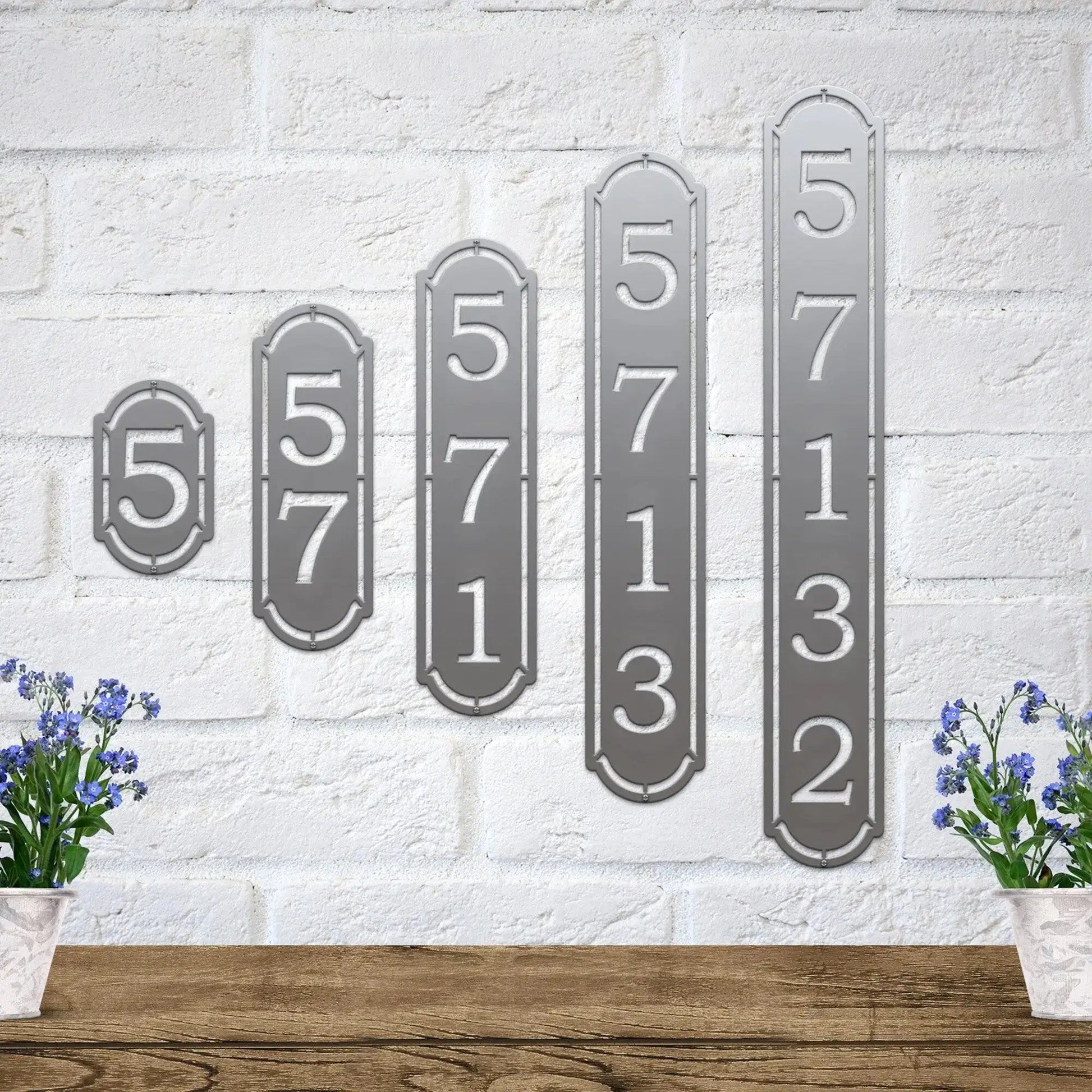 Vertical Home Address Sign – Custom Mailbox Post House Numbers Sign – Weather - Resistant Outdoor Address Signs for Home Décor & Housewarming Gift - HouseSensationsArt