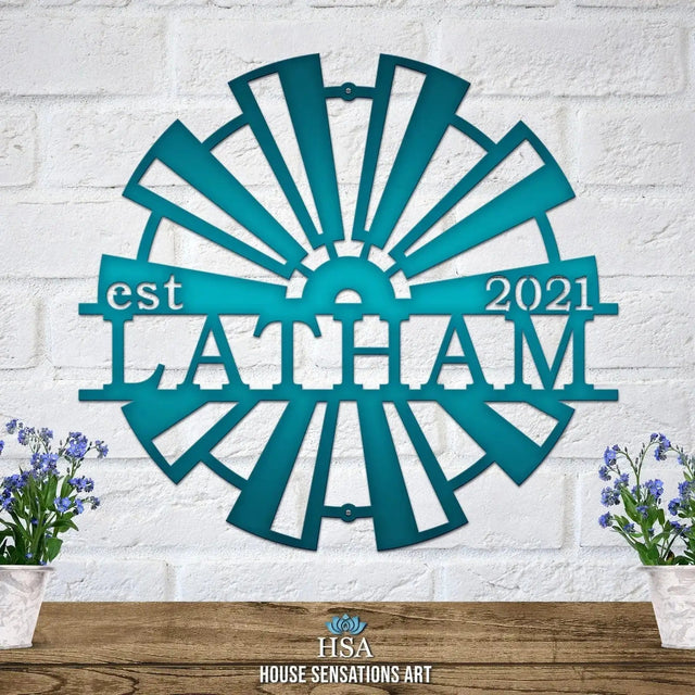 Windmill Metal Wall Decor – Rustic Farmhouse & Outdoor Art - HouseSensationsArt