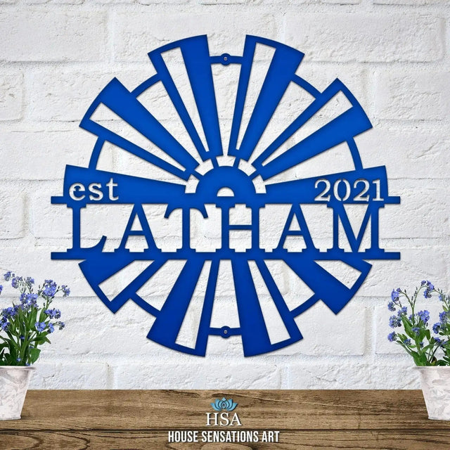 Windmill Metal Wall Decor – Rustic Farmhouse & Outdoor Art - HouseSensationsArt