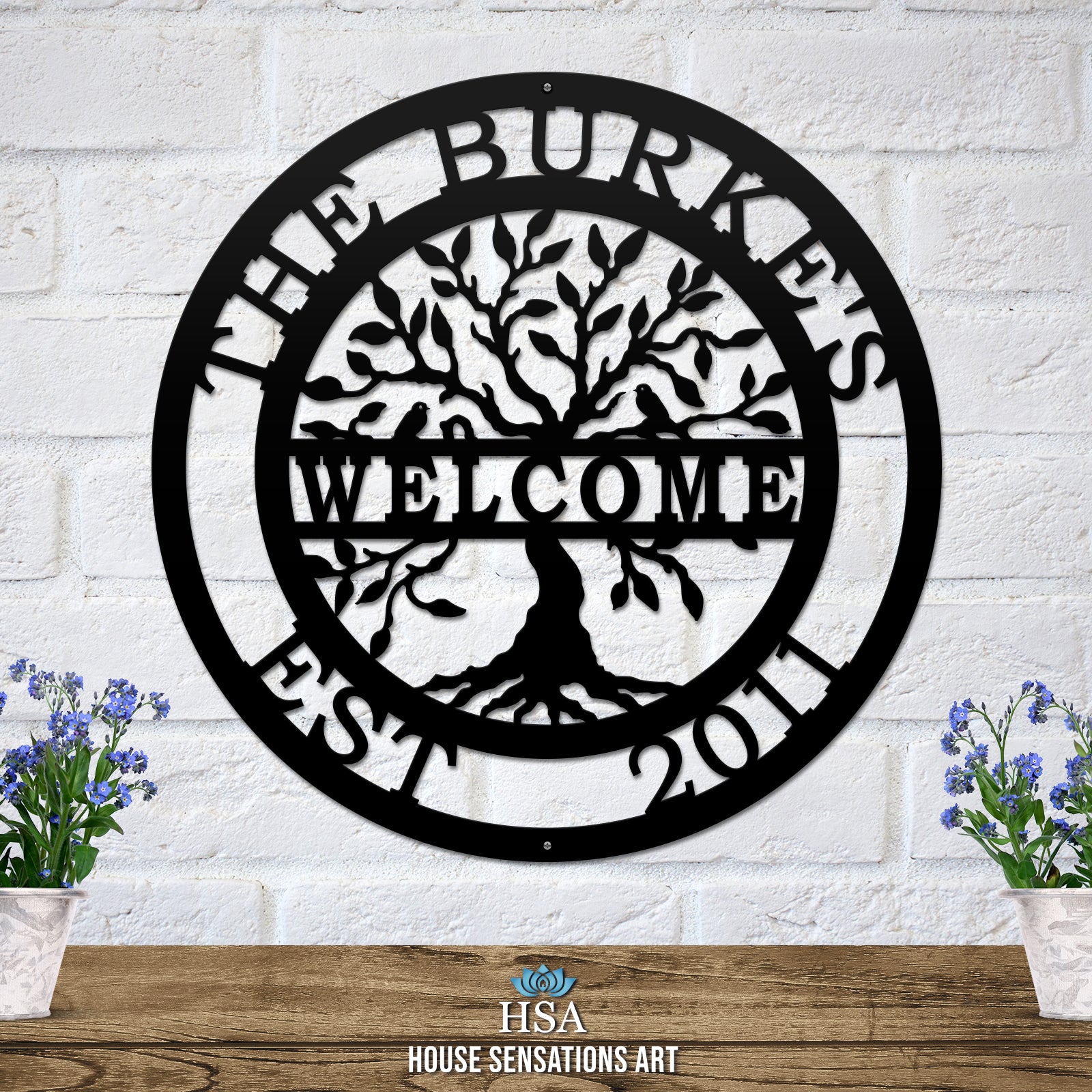 Welcome Tree of life Name Date Sign Tree of Life Sign House Sensations Art   
