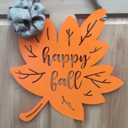 Happy Fall Y'all Metal Leaf Wreath-Seasonal Decor-HouseSensationsArt