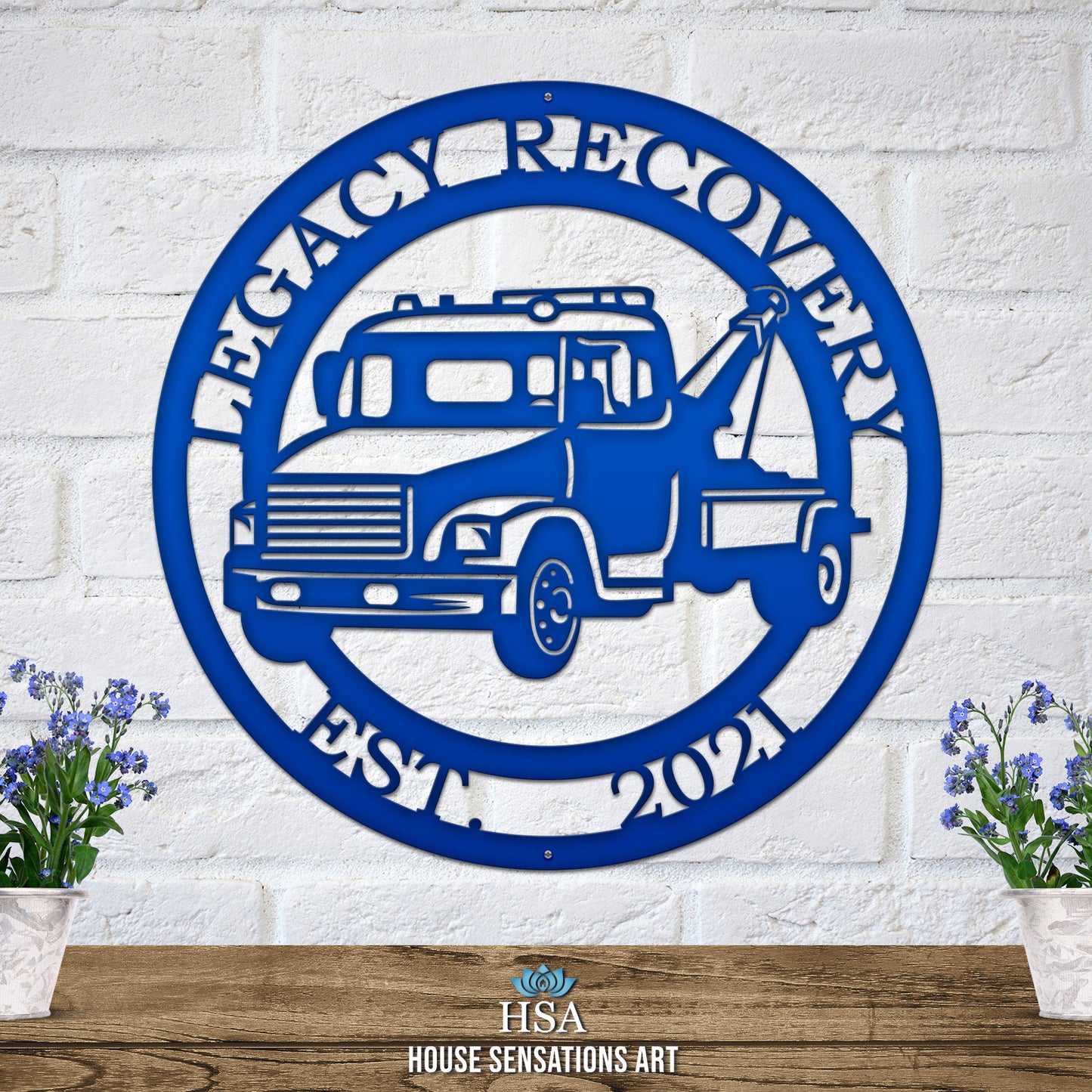 Personalized Tow Truck Sign - Custom Metal Sign - Gift for Tow Truck Driver-HouseSensationsArt