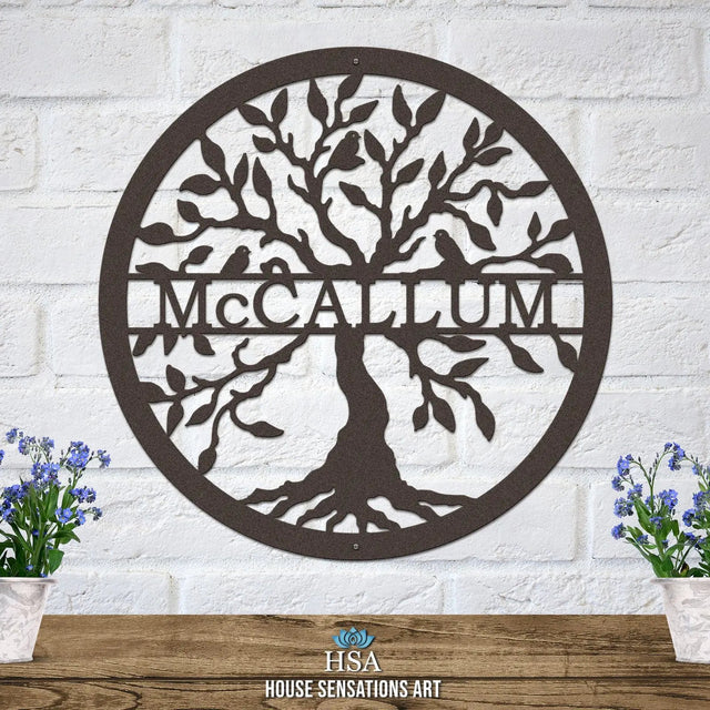 Personalized Last Name Tree of Life Tree of Life Sign House Sensations Art