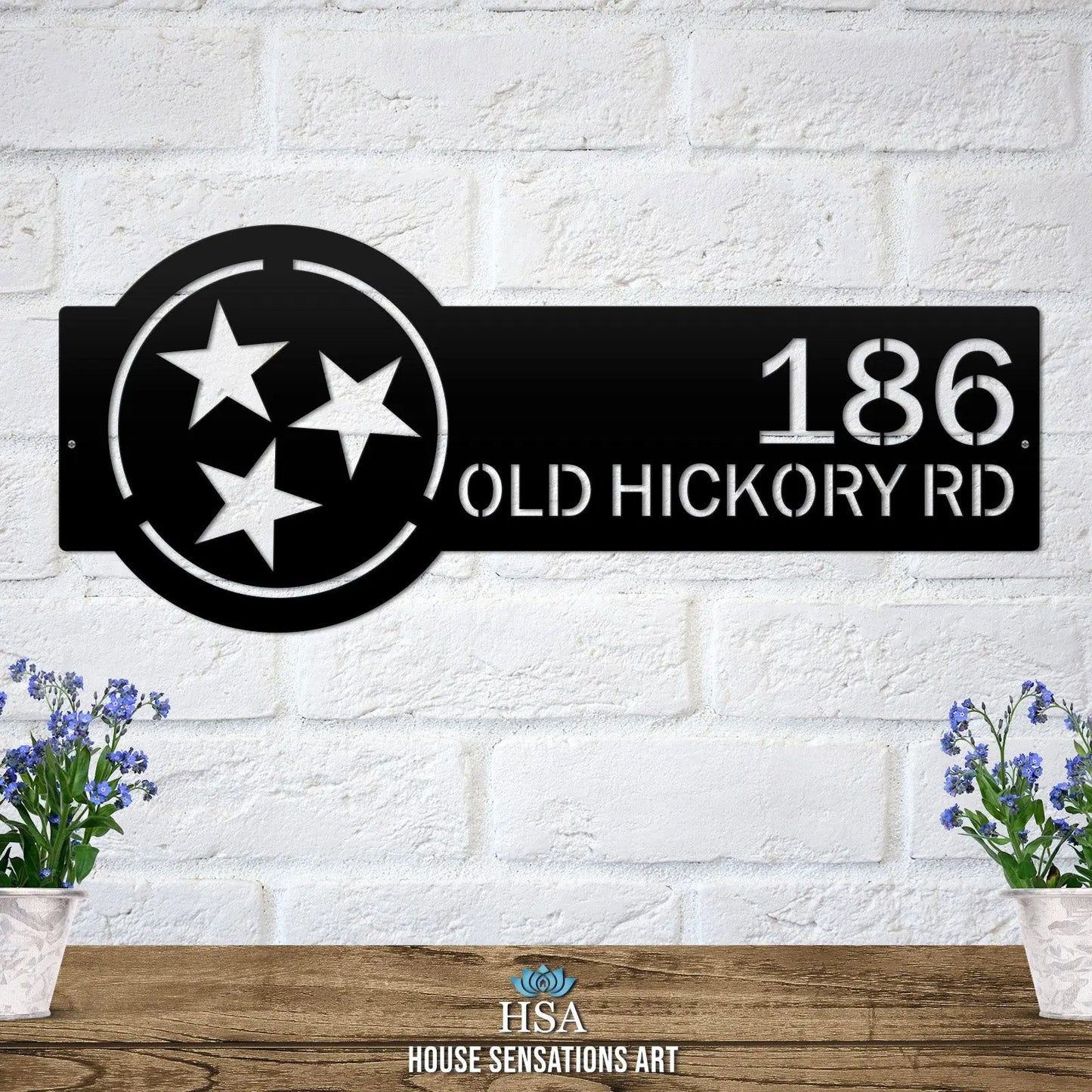 Tennessee Tristar Personalized Address Sign Address sign House Sensations Art   