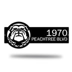 Bulldog Monogram Address Plaque Address sign House Sensations Art