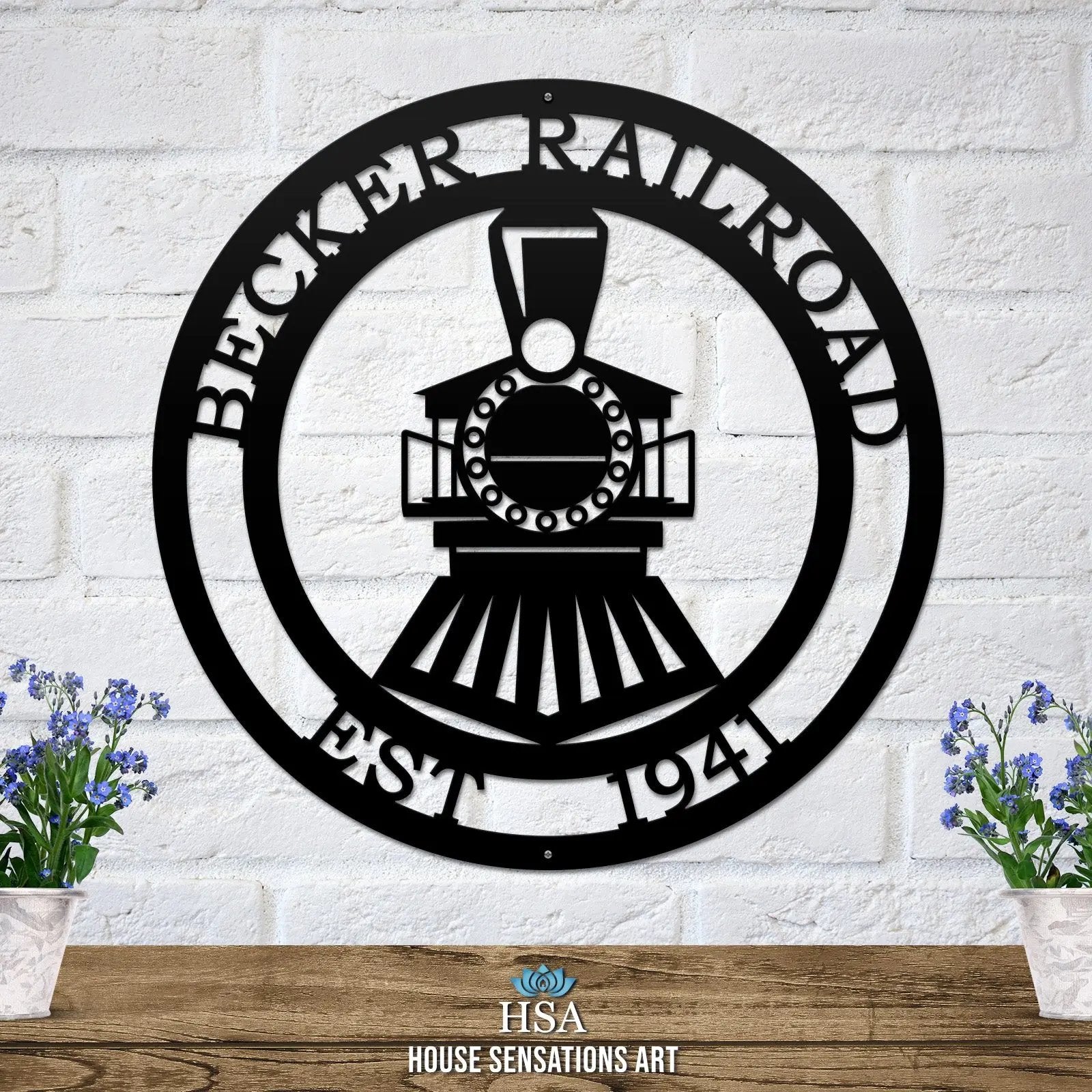 Personalized Train Sign-Train Sign-HouseSensationsArt
