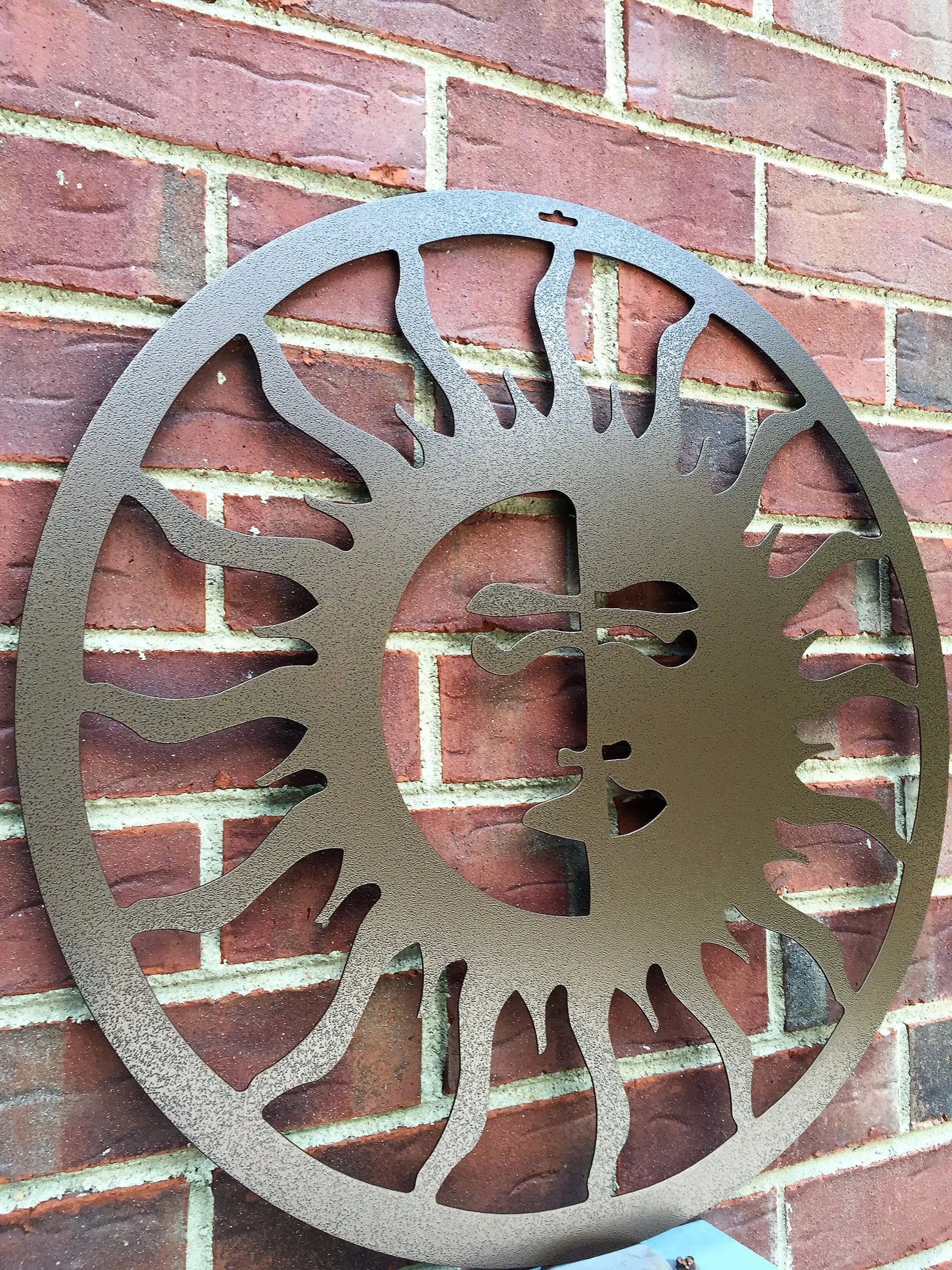 Sun and Moon Outdoor Metal Wall Art – Custom Street Numbers Sign – Weather-Resistant Outdoor Address Signs for Home Decor & Housewarming Gift Nautical Decor House Sensations Art
