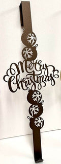 Decorative Christmas sign with 'Merry Christmas' text and snowflake designs, festive holiday wall décor for home, displayed on a white background