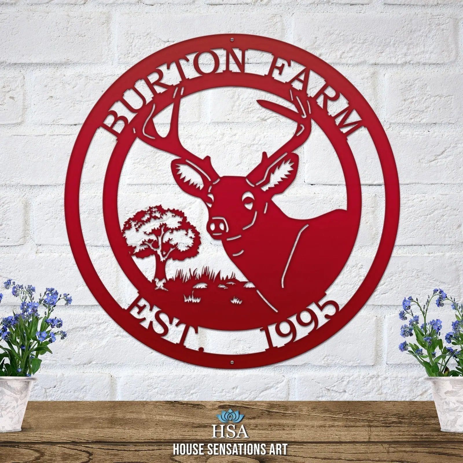 Custom Metal Deer Sign for Rustic Cabins, Lodges & Outdoors - HouseSensationsArt
