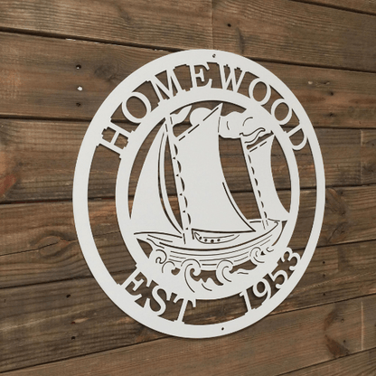 Custom Schooner Sign – Personalized Nautical Metal Wall Art & Decor - HouseSensationsArt
