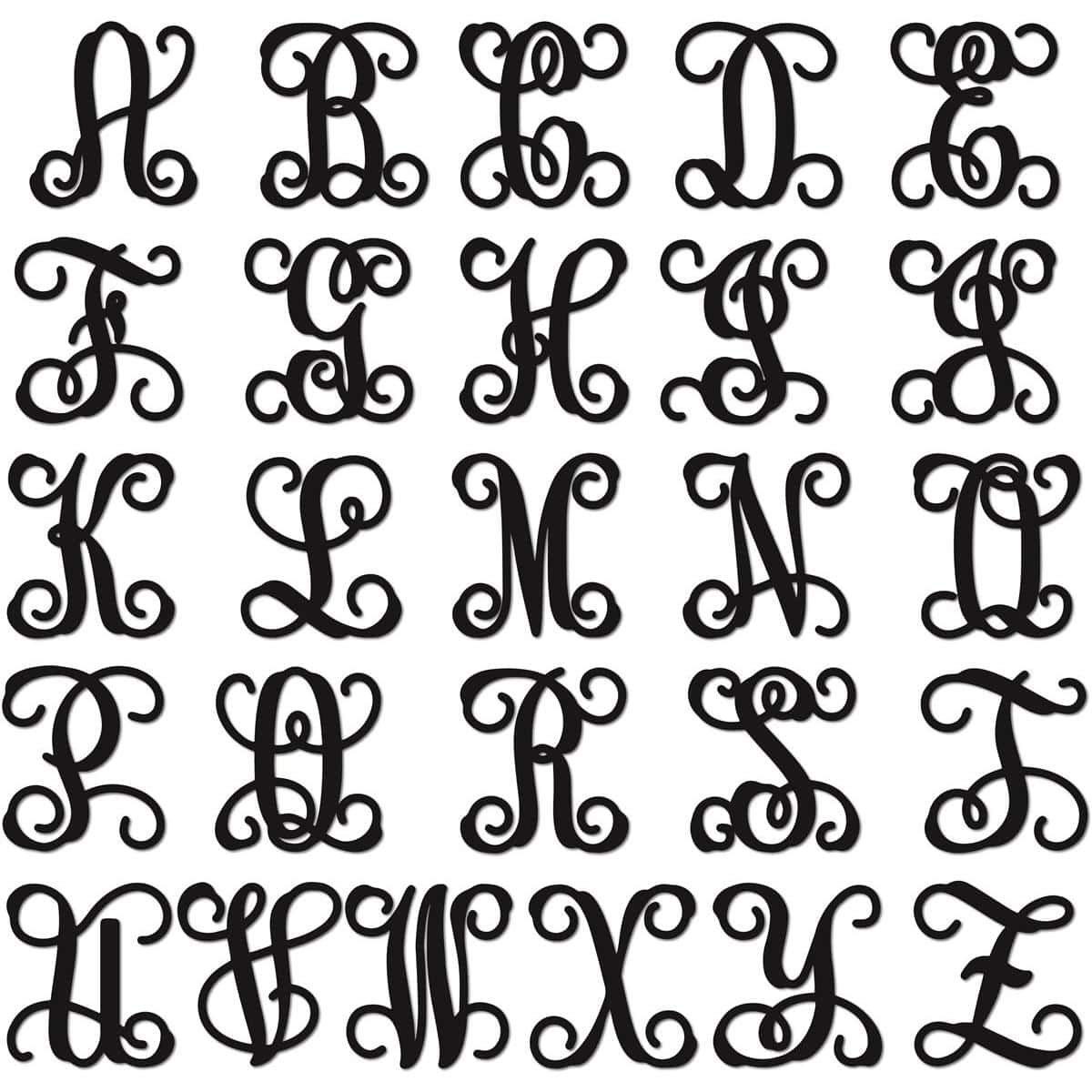Custom Swirl Monogram Cross Door Sign - Personalized Metal Sign for Front Door, Home & Garden - Weather - Resistant, Indoor & Outdoor Decor - HouseSensationsArt