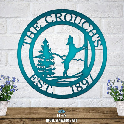 Custom Treeing Coonhound Sign – Rustic Dog Decor for Pet Owners - HouseSensationsArt