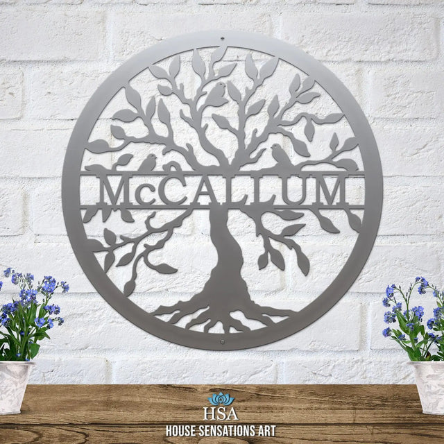 Personalized Last Name Tree of Life Tree of Life Sign House Sensations Art