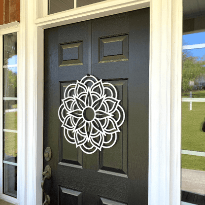 Geometric Mandala Door Wreath-Monogram-HouseSensationsArt