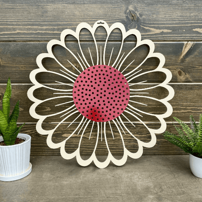 Metal Flower Door Wreath-Monogram-HouseSensationsArt