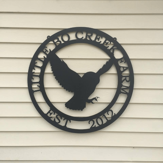Flying Owl Metal Personalized Sign - Custom Metal House Number Plaque - Perfect for Outdoor Decor in Gardens, Yards, or Farms - Ideal Housewarming Gift for Animal Lovers - HouseSensationsArt